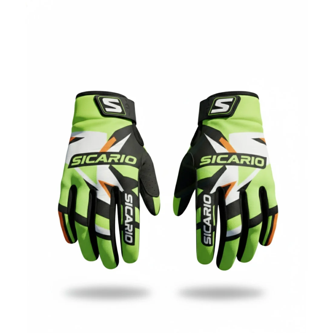 SGMX-1407 Sicario Dynamic Motocross Gloves - Precision Control & Vibrant Style! Dynamic MX Race Handwear | Custom Dirt Bike Gloves | Blue, Green, Red Color Options | Made-to-Measure Off-Road Gloves