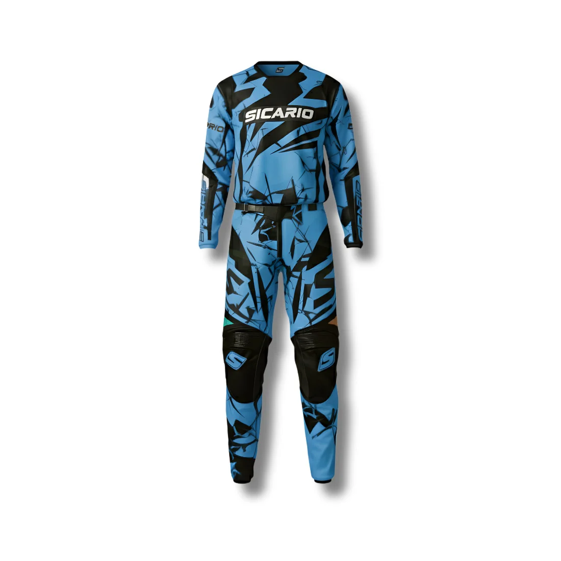 Sicario SMX-3408 Motocross Gear | Pro MX Race Suit | Custom Dirt Bike Apparel | Black & White, Orange, Red, Blue, Green | Made-to-Measure Off-Road Kit - Image 4
