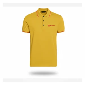 Stand out with the SP-4410 Yellow Polo Shirt by Sicario Wears – premium quality, custom logo branding, and made-to-measure comfort for your team or brand.