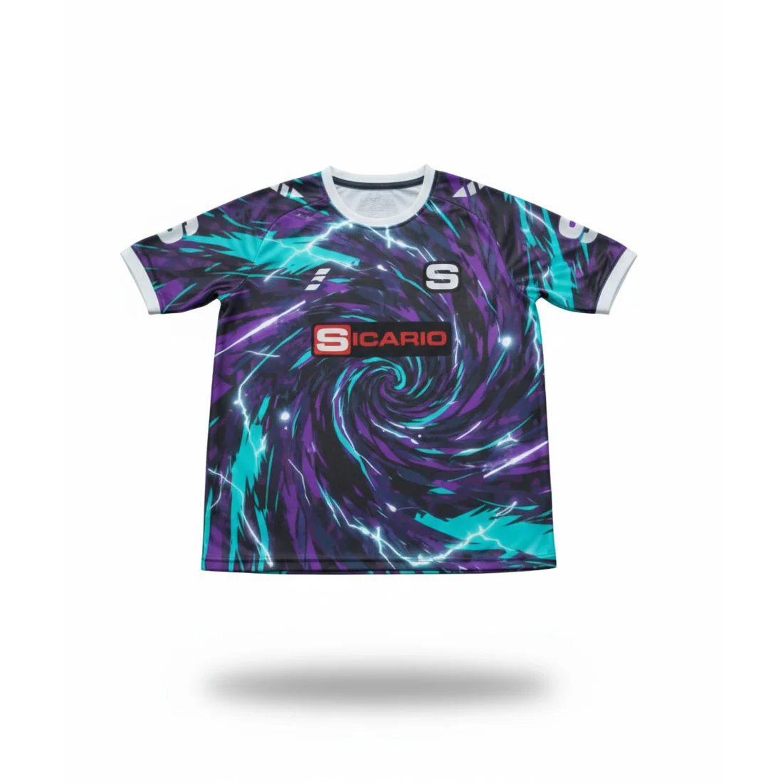SS-5306 Sicario "Vortex Thunder" Sublimation Soccer Jersey - Electrify Your Game | Men's Sublimation Football Shirt | Custom Team Kit | Vortex Thunder Print | High-Performance Goalkeeper & Player Jersey