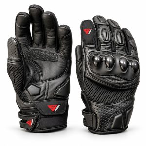 Knuckle Pro Motorbike Gloves — Hard Knuckle Armor, All-Weather Riding