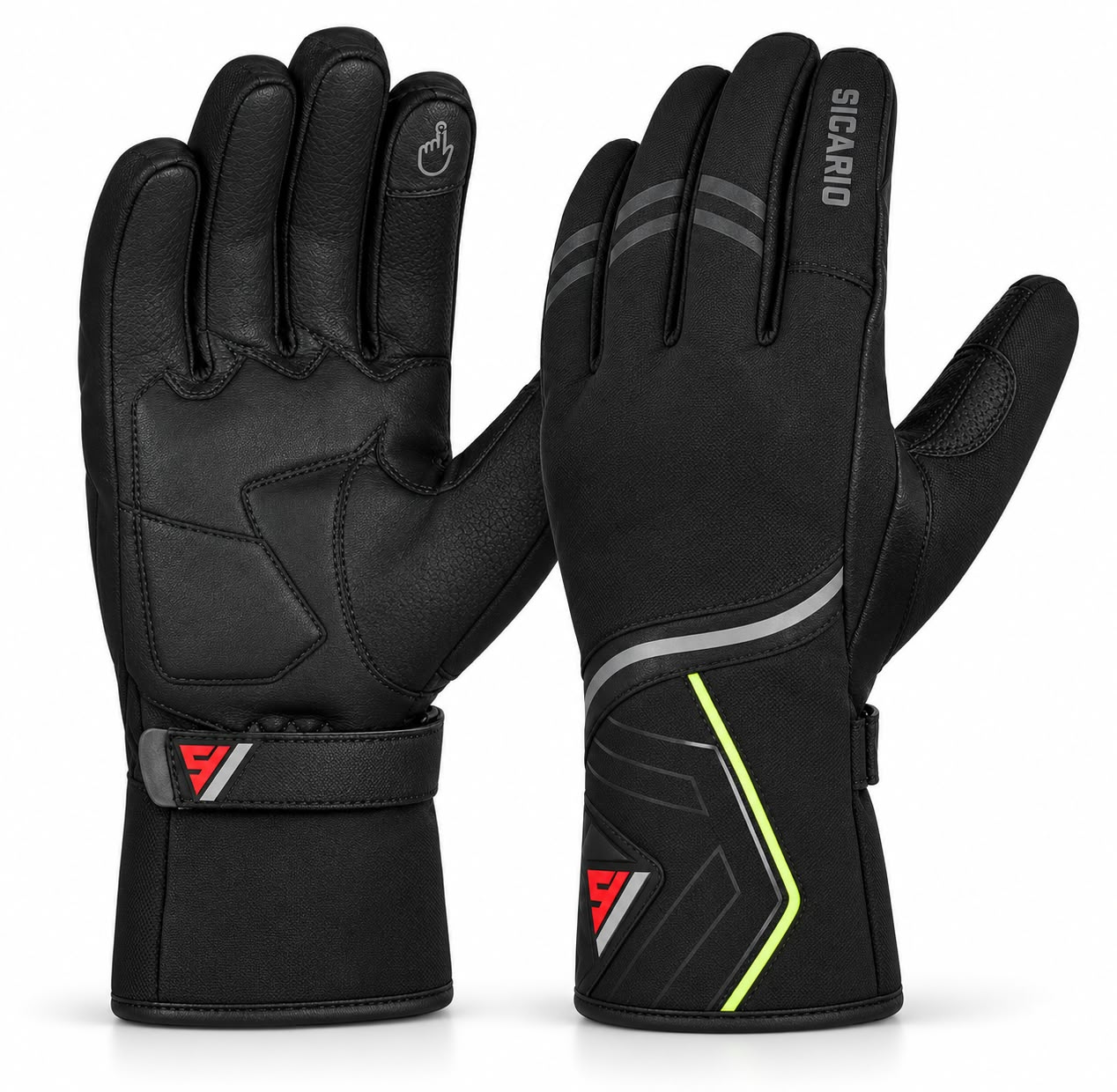 Sicario Winter Touring Motorbike Gloves — Touchscreen Compatible, Thermal Insulated